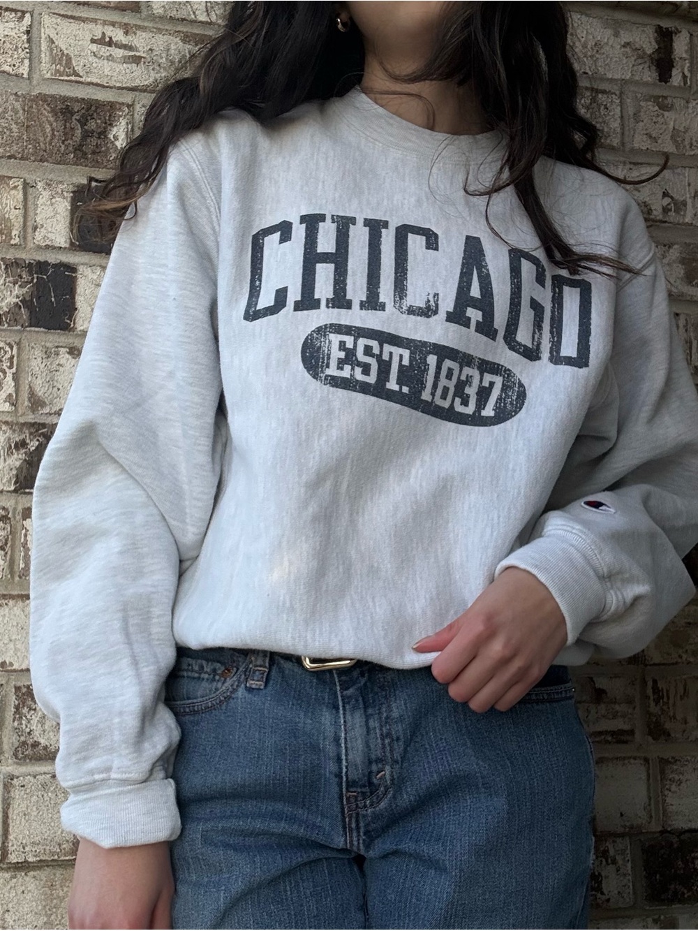 Champion Reverse Weave Chicago Graphic Crewneck